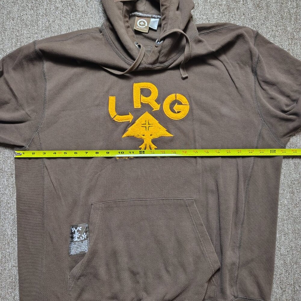 LRG Hoodie Men XL Brown Felt Tree Logo Pullover 100% Cotton Hiking Outdoors - Picture 6 of 10